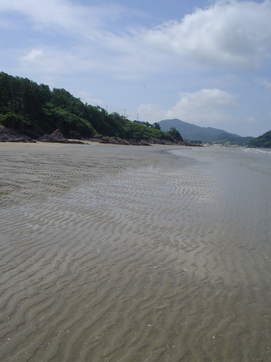 변산 비키니 해수욕장의 모습 